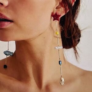 Free People Delilah Beaded Dangle Earrings